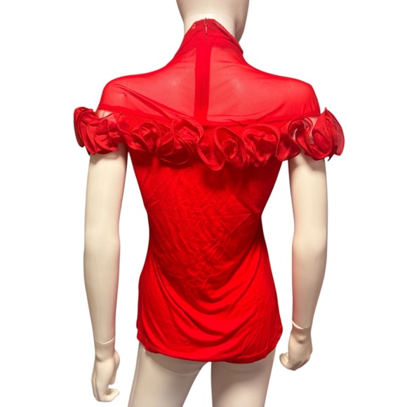 Xtaren Rosette Mesh Top - size Large - Picture 2 of 3